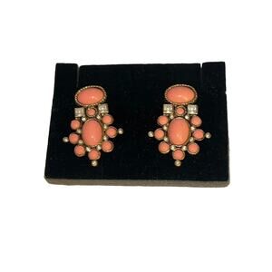Vintage 1995 Elizabeth Taylor Avon Sea Coral Clip Earrings NOS
